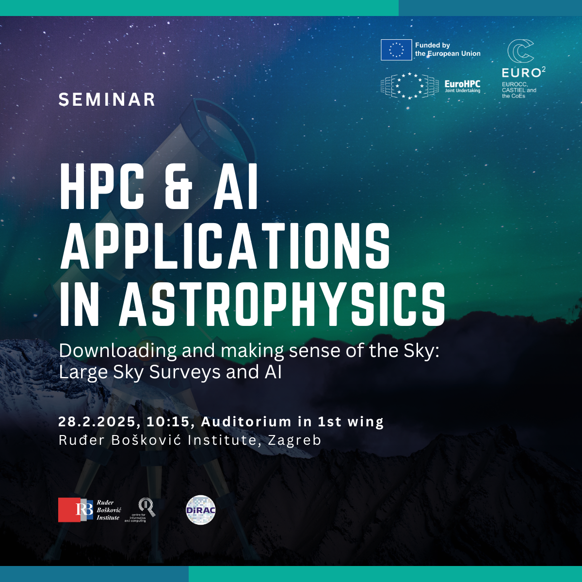 SEMINAR: Downloading and making sense of the Sky: Large Sky Surveys and AI